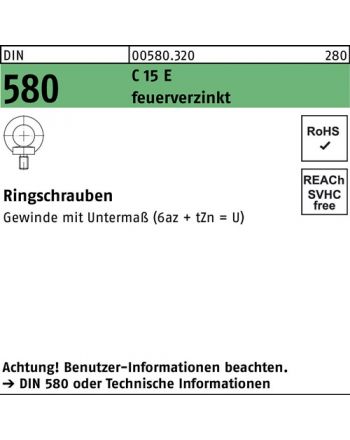 Ringschraube DIN 580