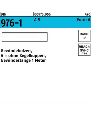 Gewindebolzen DIN 976 o.Kegelkuppen