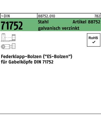 Federklappbolzen R 88752