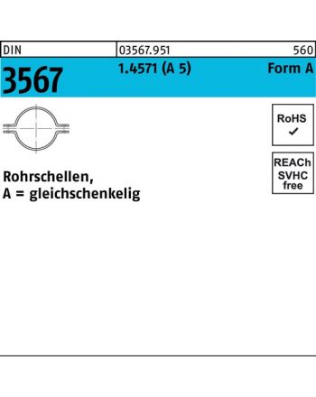 Rohrschelle DIN 3567 gleichschenkelig