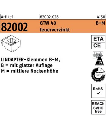 Klemmen R 82002 GTW 40 LINDAPTER