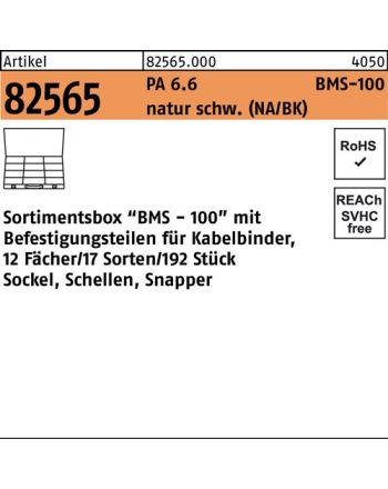Sortimentsbox R 82565 f.Kabelbinder BMS - 100 PA 6.6 1 Stück HELLERMANNTYTON