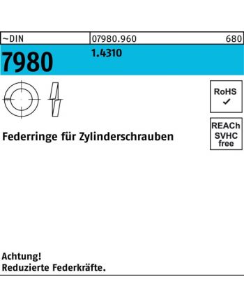 Federring DIN 7980 f.Zylinderschrauben