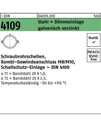 Schraubrohrschelle DIN 4109