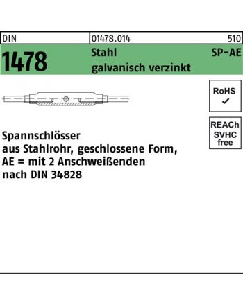 Spannschloss DIN 1478 geschlossen