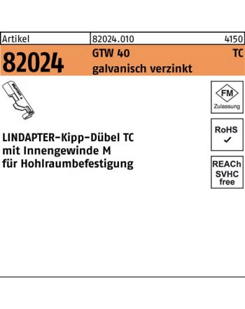 Kippdübel R 82024 GTW 40 TC LINDAPTER