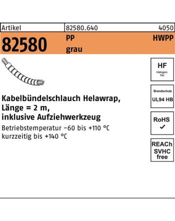 Kabelbündelschlauch R 82580 Helawrap HELLERMANNTYTON