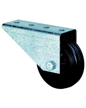Torbockrolle D.80mm Trgf.50kg m.Platte Gum.BS ROLLEN