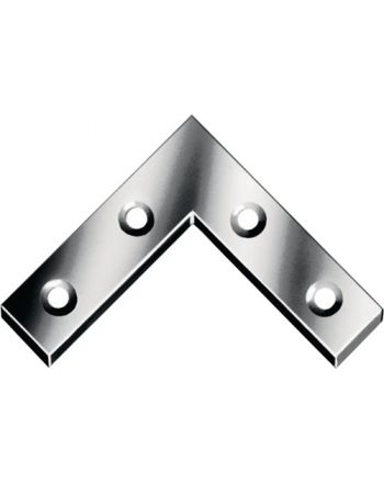 Flachwinkel L.75x75mm B.12mm S.1,5mm STA blau verz.VORMANN