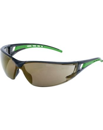 Schutzbrille Racer 2.0 EN 166 EN 170 Bügel schwarz/grün,Scheibe verspiegelt