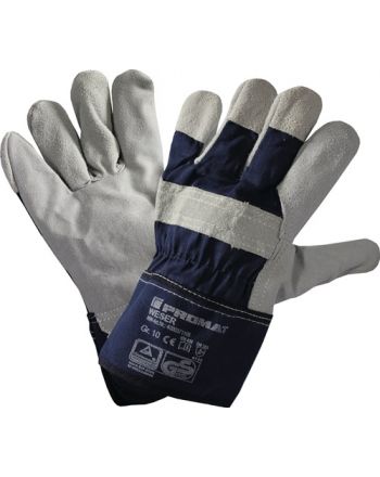 Handschuhe Weser Gr.10 blau Rindkernspaltleder EN 388 PSA II PROMAT