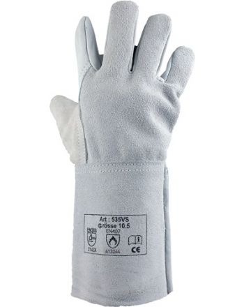 Schweißerhandschuhe Gr.10,5 naturfarben Rindnarben-/Spaltleder 12 PA