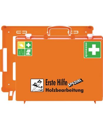 Erste Hilfe Koffer Beruf SPEZIAL Holzbearbeitung B400xH300xT150ca.mm orange