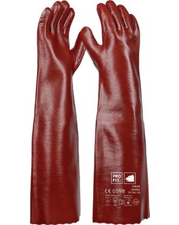 Chemikalienschutzhandschuh Pirat Gr.10 rotbraun PVC EN388,EN ISO374-1 PSAIII