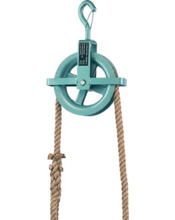 Baurolle Seilraddurchmesser 190mm m.Hakensicherung u.Kreuzbügel BRAUN