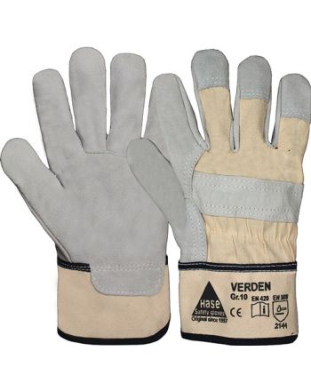 Handschuhe Verden Gr.10 grau/natur Rindspaltleder EN 388 PSA II HASE