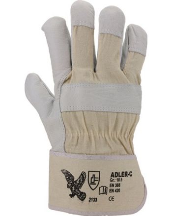 Handschuhe Adler-C Gr.10,5 naturfarben Leder ASATEX