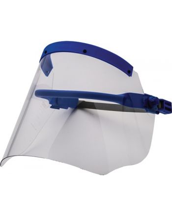 Elektrikerschutzschild glasklar,m.Helmhalterung 500x250mm
