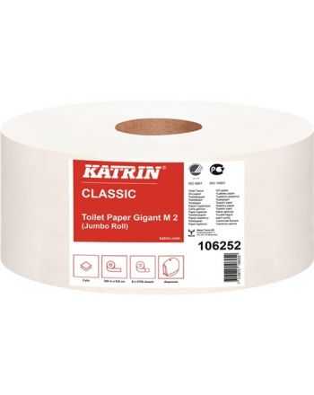 Toilettenpapier Katrin Classic Gigant M 2 2-lagig 6 RL a 2720 Blatt=16320 Bl.