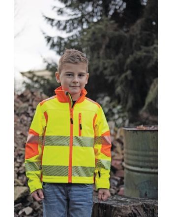 Kinder-Warnschutzsoftshelljacke  TERRAX