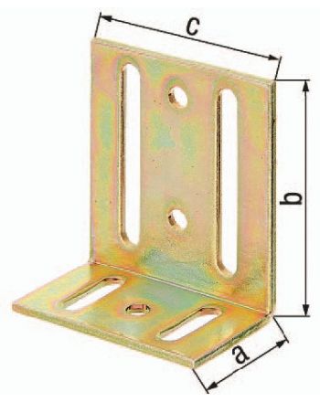 Verstellwinkel L.40 x 77mm B.65mm S.3mm STA roh verz.GAH