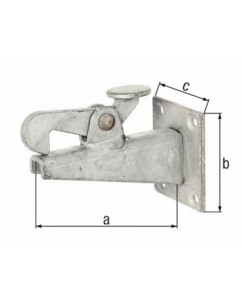 Torfeststeller 100x65x50mm STA roh TZN z. Anschr. GAH