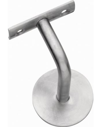 Handlaufträger VA ma D.Wandplatte 60mm ger.Auflage INTERSTEEL