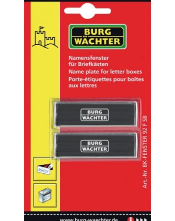 Ersatz-Namensfenster alle Burg-Wächter Briefk. BURG-WÄCHTER
