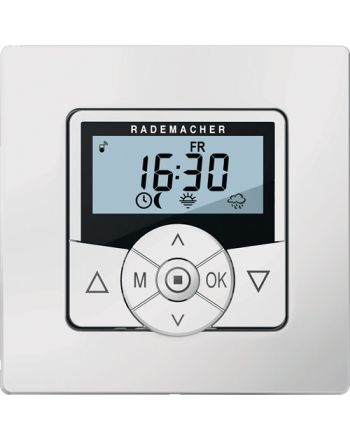 HomeTimer DuoFern ultraweiß inkl. Abdeckrahmen 3 V