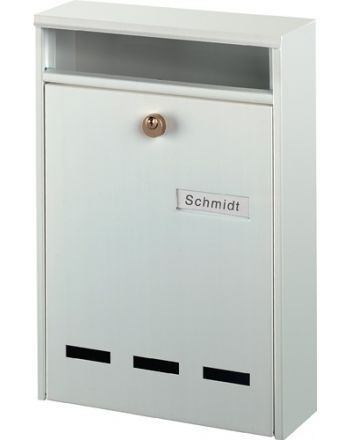 Briefkasten Wismar 771 W H.315mm B.215mm T.75mm weiß STA DIN B5 BURG-WÄCHTER