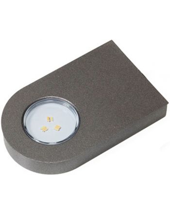 Anbauleuchte Glaspoint Warmweiß od.Emotion 12 V 0,8 W Rahmen Edelstahlfarben L&S