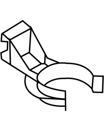 Sockelblendenhalter m. Clip Ku. schwarz ab 70mm z. Anschr. Hettich
