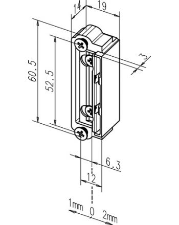 Türöffneraustauschstück 1418-13 ProFix 2 univ.Dauerent.nein DIN L/R ASSA ABLOY