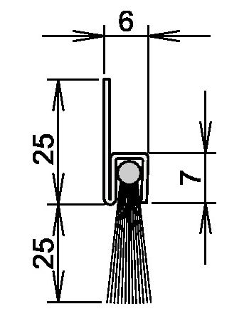 Bürstentürdichtung Ferrobros FA 25-6 ATHMER