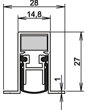 Türdichtung Schall-Ex® DUO L-15/28 OS 1-404 ATHMER